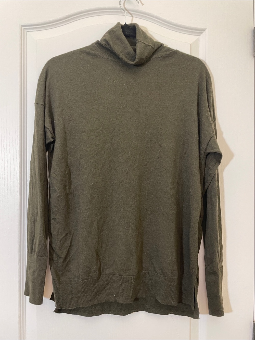 Babaton Olive Green Turtleneck Sweater